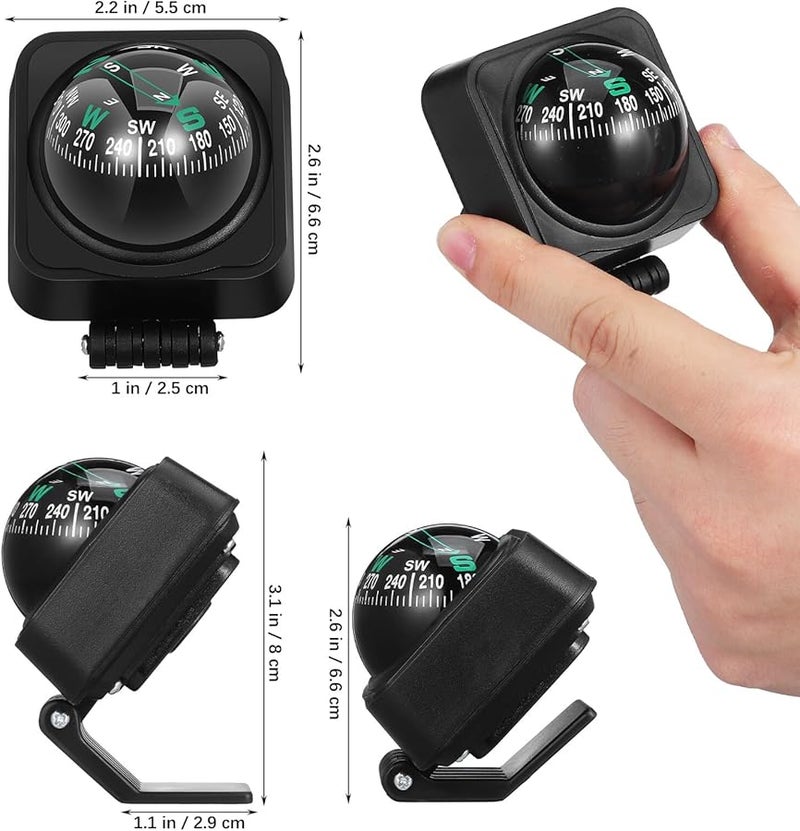 بوصلة السيارة القابلة للتعديل للسيارة والشاحنة والقارب والتنزه في الهواء الطلق والملاحة - Image 2